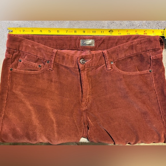Mother The Looker Little Bit Country Corduroy Red Pants Size 31 - Picture 4 of 9